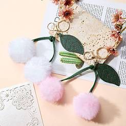 1 pz decorazioni pendenti in peluche di ciliegio&nbsp;HJEW-SZ0001-40I