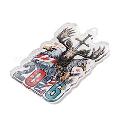 Anhänger aus transparentem Acryl mit Fußballmotiv&nbsp;OACR-B055-03B