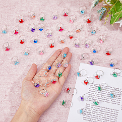 50 шт. регулируемые кольца со стразами RJEW-FI0001-06