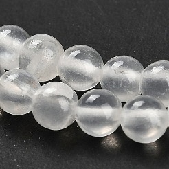 Chapelets de perles de jade blanche naturelle&nbsp;G-B128-A02-01