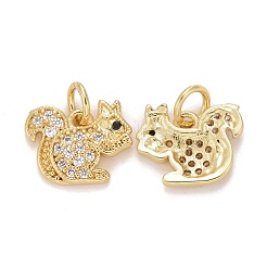 Осенняя тема латунная подвеска с микропаве из прозрачного и черного фианитов&nbsp;KK-Z024-02G