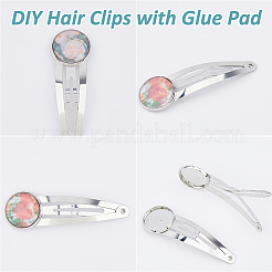 Наборы для изготовления заколок для волос с защелкой из железа своими руками DIY-FH0007-79