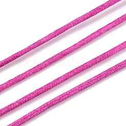 ナイロンサテンのラットテールコード  ブレスレットジュエリー作りのための中国結びマクラメ工芸  マゼンタ  1.0mm  約76.55ヤード（70m）/ロール&nbsp;NWIR-R025-1.0mm-105