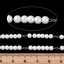 Цепи из нержавеющей стали 304 и АБС-пластика с круглыми бусинами&nbsp;CHS-G048-01G