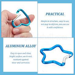 18 шт. 18 стиля алюминиевого сплава карабины для скалолазания&nbsp;AJEW-AN0007-15