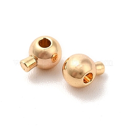 真鍮製つぶし玉カシメ玉  ラウンド  18KGP本金メッキ  5x3.5x3mm  穴：1mm&nbsp;X-KK-Q773-05G
