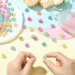 300 шт. Прозрачные акриловые бусины ACRP-PA0001-01C