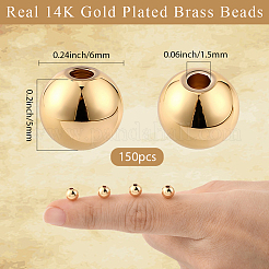 150 шт. латунные распорные бусины для покрытия стойки&nbsp;KK-PA0001-03D-G