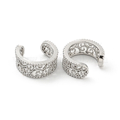 Серьги-каффы из латуни с реечным покрытием&nbsp;EJEW-C102-06P