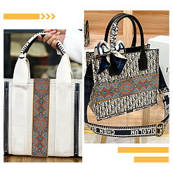 Поликоттоновые ленты с вышивкой в этническом стиле 5м OCOR-FG0001-42B