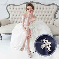 2 шт. зажимы для пряжек для обуви из платинового сплава&nbsp;ALRI-FG0001-04A