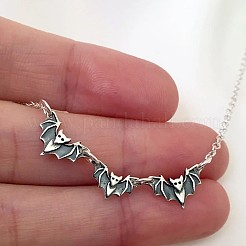 Хэллоуин 3 летучая мышь 925 подвески из стерлингового серебра для женщин&nbsp;FS-WG9734E-01