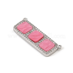 Dijes de conector de circonio cúbico transparente con micro pavé de latón&nbsp;CU-CBA30E8-01P-A