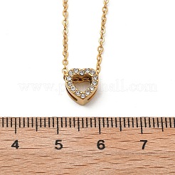 304 нержавеющая сталь кристалл горный хрусталь подвеска кабель цепь ожерелья для женщин&nbsp;LS-NJEW-C062-01G-G