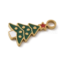 Эмалевые подвески из нержавеющей стали 304 с рождественской тематикой STAS-K312-04C-G