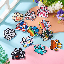 12 Stück 12 Farben Teufelskralle Stickgarn Stoff zum Aufnähen/Aufnähen von Patches&nbsp;PATC-TA0001-39