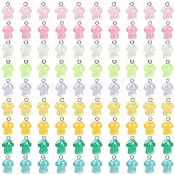 45шт 9 цвета светящиеся полупрозрачные подвески из смолы&nbsp;RESI-CJ0003-23