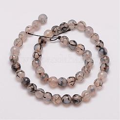 Природных вены драконов агат нитей бисера G-G882-8mm-C06-7