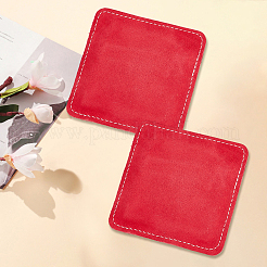 2 serviette de golf carrée en cuir&nbsp;DIY-CL0001-40B