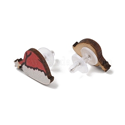 Набор сережек-гвоздиков на рождественскую тематику EJEW-U016-05P-04