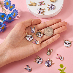 16 шт. 8 стильные подвески из эмалированного сплава с покрытием ENAM-TA0001-48