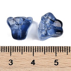 Perles de verre transparentes peintes en aérosol&nbsp;GLAA-H035-03J