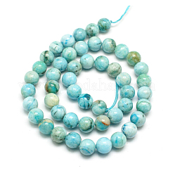 Натуральный драгоценный камень гемиморфит круглые бусины нити G-L145-8mm-01