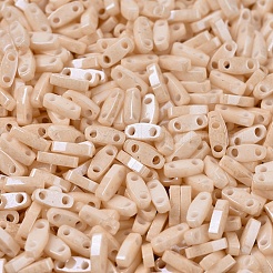 MIYUKIクォーターティラビーズ  日本製シードビーズ  2穴  （QTL593)ライトキャラメルセイロン  5x1.2x1.9mm  穴：0.8mm  約480PCS /ボトル  10 G /ボトル&nbsp;SEED-JP0008-QTL0593