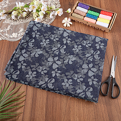 Tissus polycoton à motifs floraux&nbsp;DIY-WH0128-90B