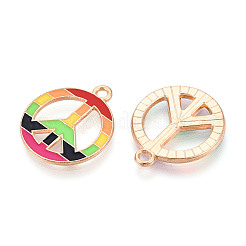 Подвески из сплава с эмалью цвета радуги&nbsp;ENAM-K067-20