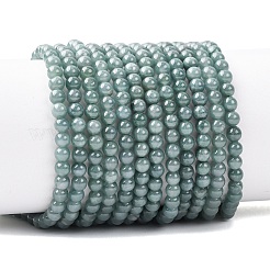 Нити бусин из натурального голубого нефрита&nbsp;G-H341-4mm-01