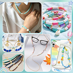 2 пакетик фиксированных двухцветных бусин из полимерной глины ручной работы&nbsp;CLAY-PH0002-01B