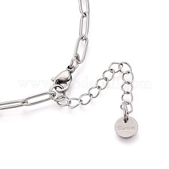 Цепочка-скрепка из нержавеющей стали 304 NJEW-D045-14P-01