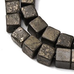 Природного пирита бисер нитей G-B155-C09-8x8mm