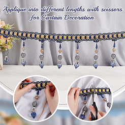 Бахрома из пластика для штор из бисера OCOR-OC0001-49