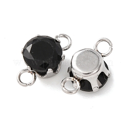 304 Edelstahl Micro Pave Zirkonia Verbindungsstück Charms&nbsp;X-STAS-H240-50P-11