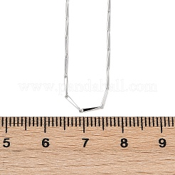 925 стерлингового серебра скручены панели ссылок цепи ожерелья NJEW-H056-01A-P