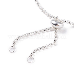 Изготовление браслета-слайдера из нержавеющей стали 304 Rolo Chain&nbsp;AJEW-JB01116-01