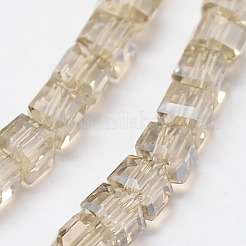 Гальванические стеклянные бусины EGLA-J028-3x3mm-FM1