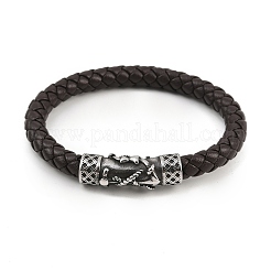 Плетеные браслеты из микрофибры для мужчин и женщин BJEW-H631-01AS-02