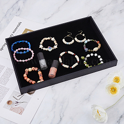 Прямоугольные лотки для украшений из МДФ для сережек RDIS-WH0011-28