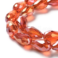 Гальванические стеклянные бусины EGLA-R006-15x10mm-M