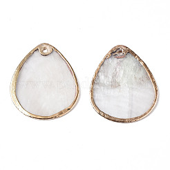 Natürliche Capiz Shell Anhänger&nbsp;SSHEL-N034-84A-01