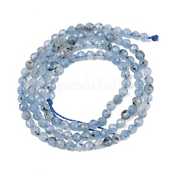 Brins de perles d'aigue-marine bleu diable naturel&nbsp;GG-CBAF158-D01-06