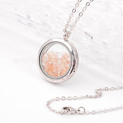 Citrine naturelle pendentifs en alliage&nbsp;NJEW-JN01598-03