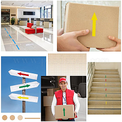 15 Blatt 5 Farben rechteckige selbstklebende PVC-Pfeile Führungsetikettenaufkleber&nbsp;DIY-GF0013-06
