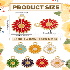 42шт 7 цвета сплава эмалевые подвески&nbsp;FIND-LP0004-10