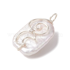 Подвески в форме луны из натурального барочного жемчуга кеши из меди в форме вирия PALLOY-JF02871