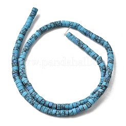 Окрашенные синтетические бирюзовые бусы нити G-Z089-A04-Q
