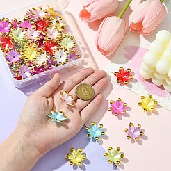 100шт акриловые колпачки для бусин. цветок&nbsp;OACR-CJ0001-91C